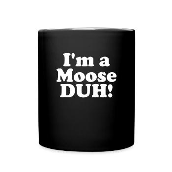 Ich bin ein Elch duh! Faules Halloween -Kostüm bin - Tasse einfarbig - Schwarz - Vorne