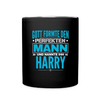 Harry Name Design - Tasse einfarbig - Schwarz - Vorne