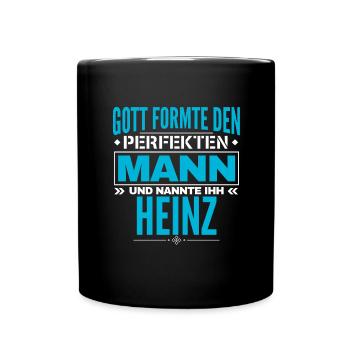 Heinz Name Design - Tasse einfarbig - Schwarz - Vorne