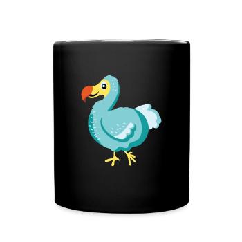 Kinder Dodo Vogel Vögelchen - Tasse einfarbig - Schwarz - Vorne