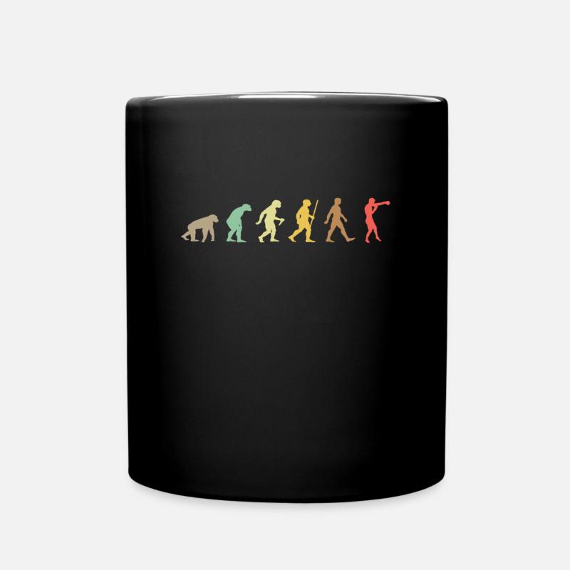 Vintage Boxing Retro Boxer Evolution - Mug uni - noir