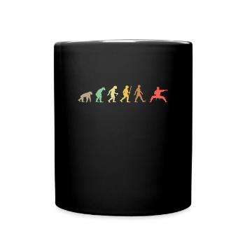 Vintage Judo Retro Martial Arts Evolution - Full Colour Mug - black - Front