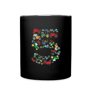 Traktorliebhaber Lustiges Traktorgeschenk - Tasse einfarbig - Schwarz - Vorne
