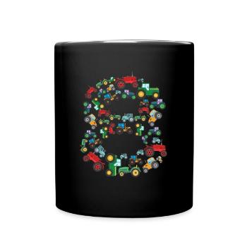 Traktorliebhaber Lustiges Traktorgeschenk - Tasse einfarbig - Schwarz - Vorne