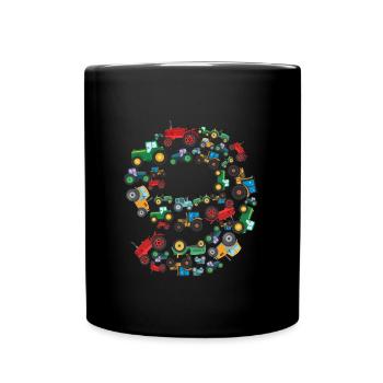 Traktorliebhaber Lustiges Traktorgeschenk - Tasse einfarbig - Schwarz - Vorne