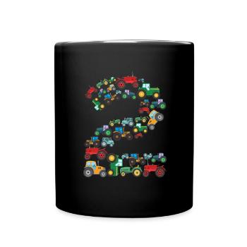 Traktorliebhaber Lustiges Traktorgeschenk - Tasse einfarbig - Schwarz - Vorne