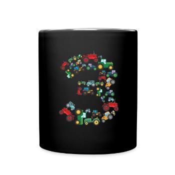 Traktorliebhaber Lustiges Traktorgeschenk - Tasse einfarbig - Schwarz - Vorne