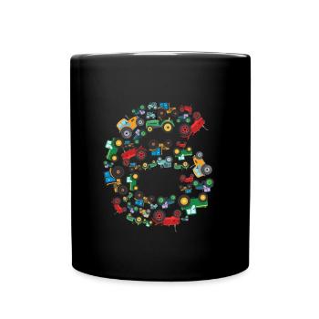 Traktorliebhaber Lustiges Traktorgeschenk - Tasse einfarbig - Schwarz - Vorne