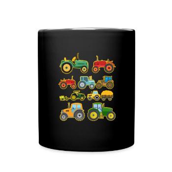 Traktorliebhaber Lustiges Traktorgeschenk - Tasse einfarbig - Schwarz - Vorne