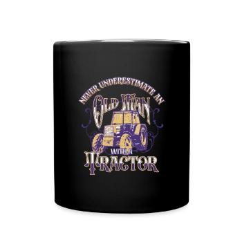 Traktorliebhaber Lustiges Traktorgeschenk - Tasse einfarbig - Schwarz - Vorne