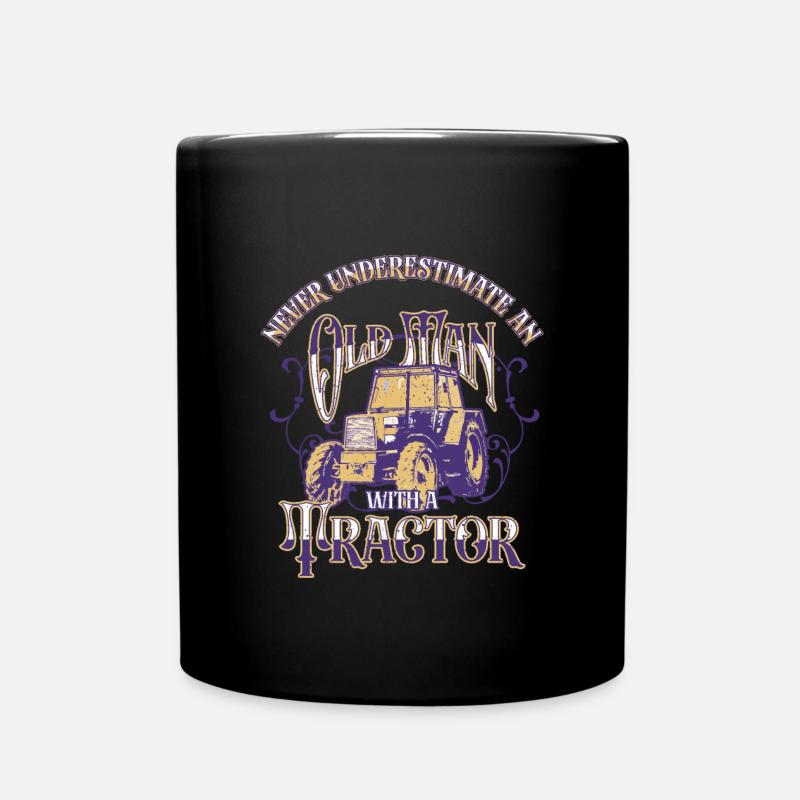 Tractor Lover Funny Tractor Gift - Full Colour Mug - black