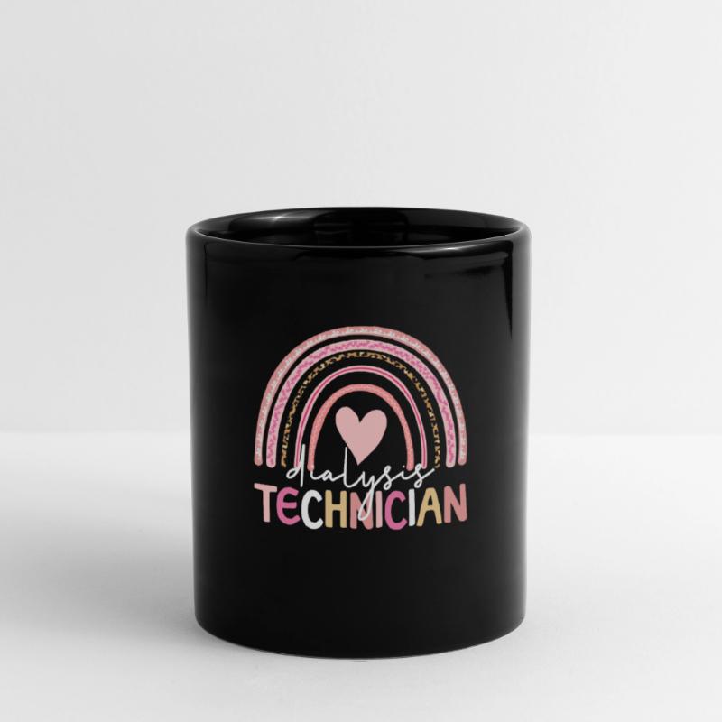 Dialyse -Techniker Boho Regenbogen Hämodialyse Tec Tasse einfarbig