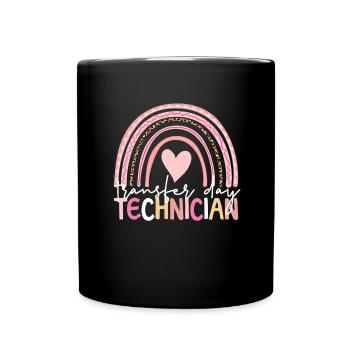 Übertragungstagstechniker Boho Regenbogen in vitro - Tasse einfarbig - Schwarz - Vorne