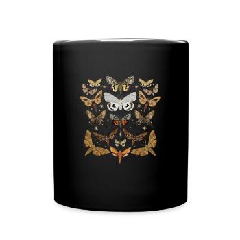 Papillons de nuit, espèces, papillons de nuit, papillons de nuit - Mug uni - noir - Devant