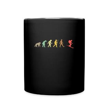 Skifahren Retro Skier Evolution Ski - Tasse einfarbig - Schwarz - Vorne