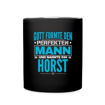 Horst Name Design - Tasse einfarbig - Schwarz - Vorne