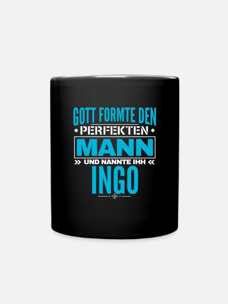 Ingo Name Design - Tasse einfarbig - Schwarz