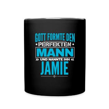 Jamie Name Design - Tasse einfarbig - Schwarz - Vorne