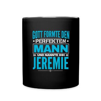 Jeremie Name Design - Tasse einfarbig - Schwarz - Vorne