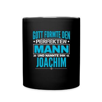 Joachim Name Design - Tasse einfarbig - Schwarz - Vorne