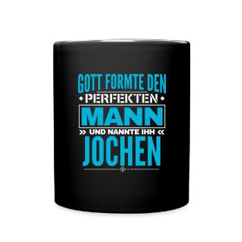 Jochen Name Design - Tasse einfarbig - Schwarz - Vorne
