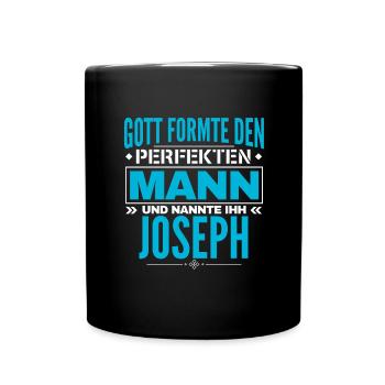 Joseph Name Design - Tasse einfarbig - Schwarz - Vorne