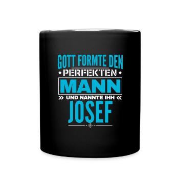 Josef Name Design - Tasse einfarbig - Schwarz - Vorne