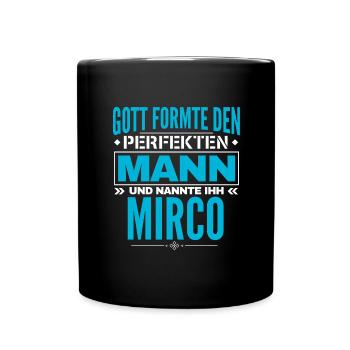 Mirco Name Design - Tasse einfarbig - Schwarz - Vorne