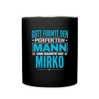 Mirko Name Design - Tasse einfarbig - Schwarz - Vorne