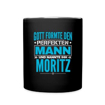 Moritz Name Design - Tasse einfarbig - Schwarz - Vorne