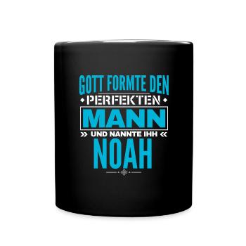 Noah Name Design - Tasse einfarbig - Schwarz - Vorne