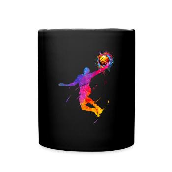 Basketteur Panier de Basket Basket-ball Cadeau - Mug uni - noir - Devant