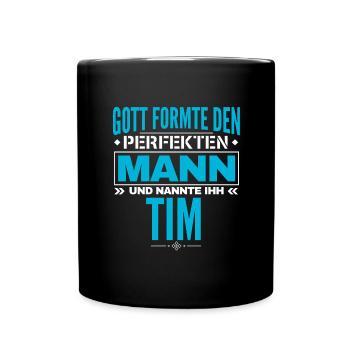 Tim Name Design - Tasse einfarbig - Schwarz - Vorne