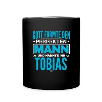 Tobias Name Design - Tasse einfarbig - Schwarz - Vorne