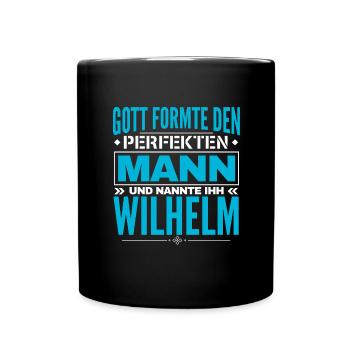 Wilhelm Name Design - Tasse einfarbig - Schwarz - Vorne