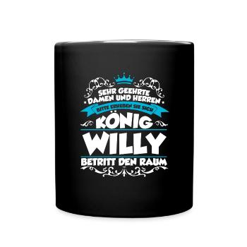 Willy Name Design - Tasse einfarbig - Schwarz - Vorne