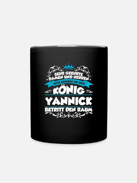 Yannick Name Design - Tasse einfarbig - Schwarz