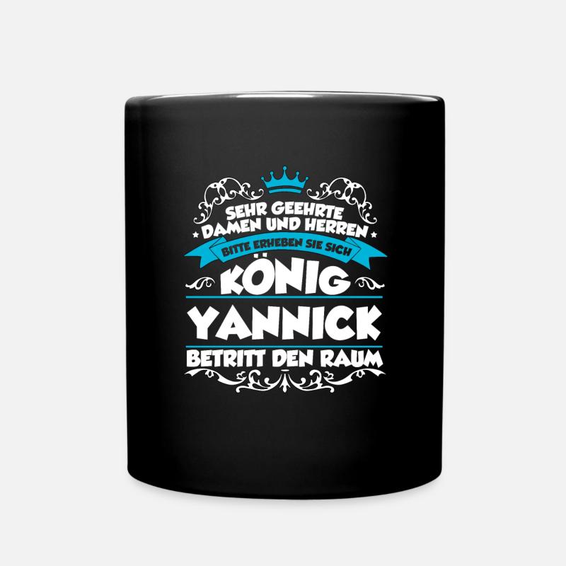 Yannick Name Design - Tasse einfarbig - Schwarz