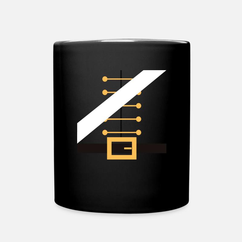 Nussknackerkostüm lustige Weihnachtskörpern Nusskn - Tasse einfarbig - Schwarz