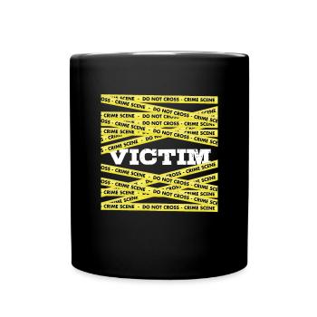 Opfertatus Tun kein Kreuz des wahren Verbrechens - Tasse einfarbig - Schwarz - Vorne