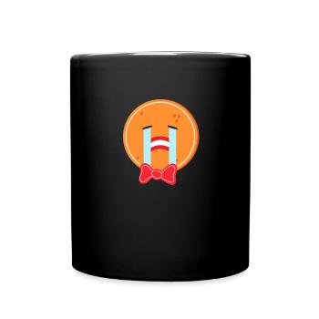 Lebkuchen Mann Emoticons weinen Tränen Lebkuchenlu - Tasse einfarbig - Schwarz - Vorne