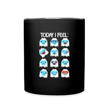 Abscheuliche Schneemann -Emoticons heute fühle ich - Tasse einfarbig - Schwarz - Vorne