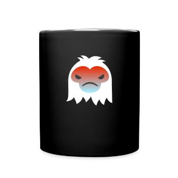 Wütender abscheulicher Schneemann Emoticon - Tasse einfarbig - Schwarz - Vorne