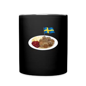 Sweden Meatballs Swedish - Full Colour Mug - black - Front