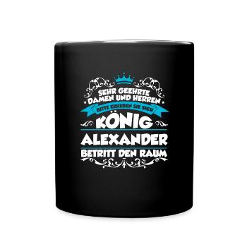 Alexander Name Design - Tasse einfarbig - Schwarz - Vorne