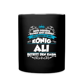 Ali Name Design - Tasse einfarbig - Schwarz - Vorne