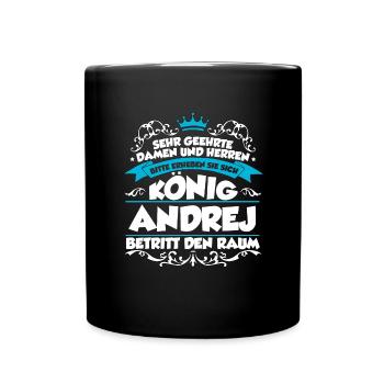 Andrej Name Design - Tasse einfarbig - Schwarz - Vorne