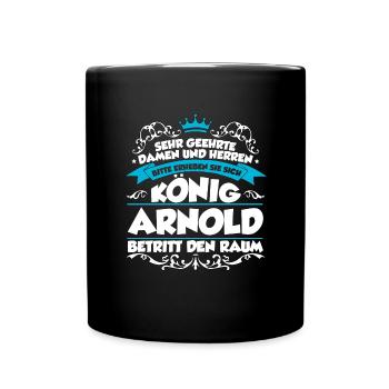 Arnold Name Design - Tasse einfarbig - Schwarz - Vorne