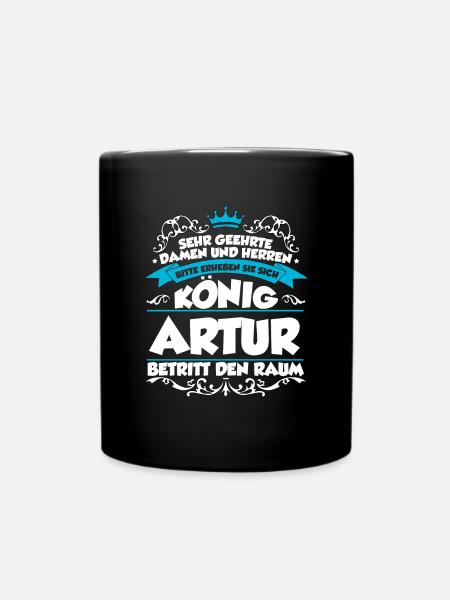 Artur Name Design - Tasse einfarbig - Schwarz