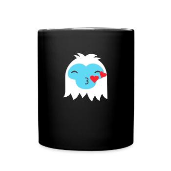 Küsse abscheuliche Schneemann Emoticon blasennochk - Tasse einfarbig - Schwarz - Vorne